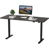 We'Re It Lift it, 60"x30" Electric Sit Stand Desk, Effortless Touch Up/Down, Charcoal Strand Top, Black Base VL12BLK6030-6307
